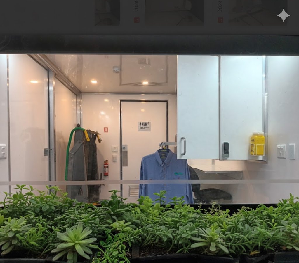 Mobile Access Facility entry with the door open, looking into the living area